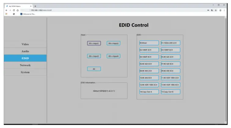 gofanco B08YMMD72H 4x2 HDMI 2.0 Matrix --EDID Control