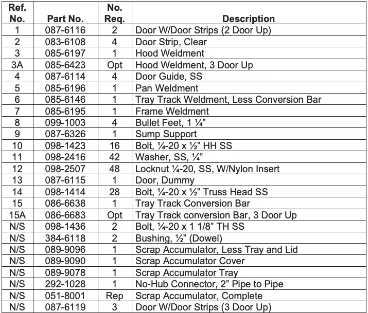 061-1800 Cabinet Assembly Table