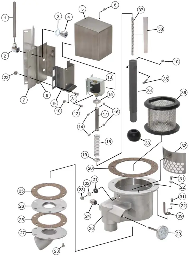 066-1300 Drain System Assembly Continued