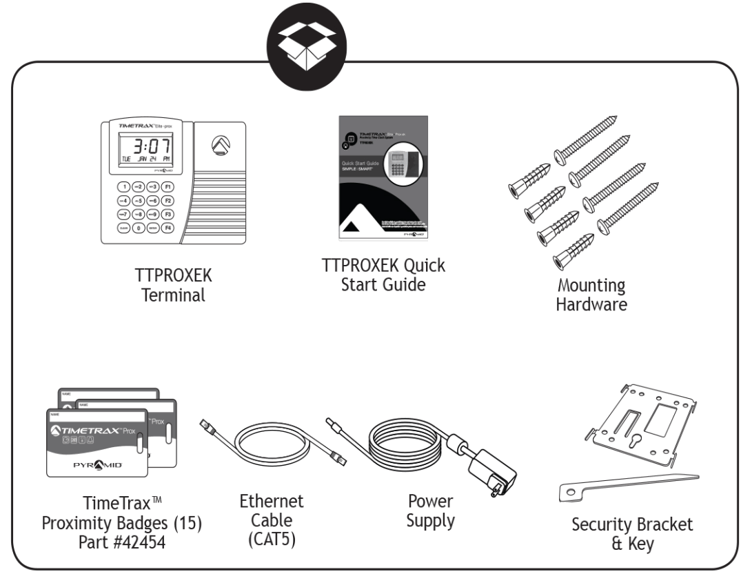 TIMETRAX Elite Prox Proximity Time Clock Terminal - fig