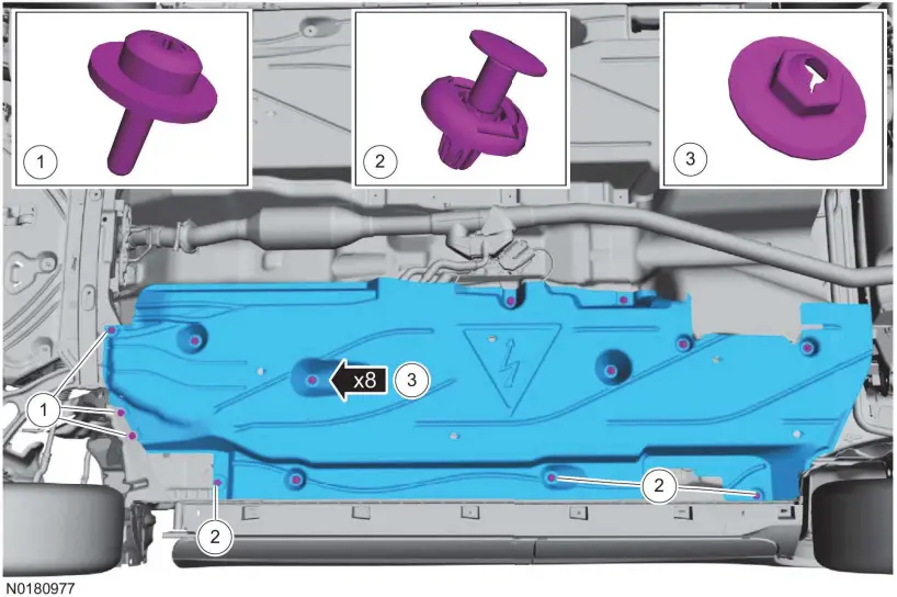 Ford 2020-2023 Escape Hybrid HV Battery Removal A11