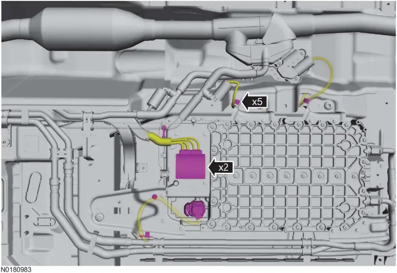 Ford 2020-2023 Escape Hybrid HV Battery Removal A13