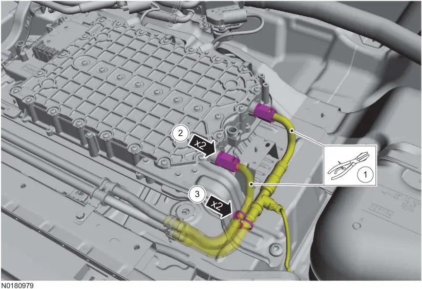 Ford 2020-2023 Escape Hybrid HV Battery Removal A14