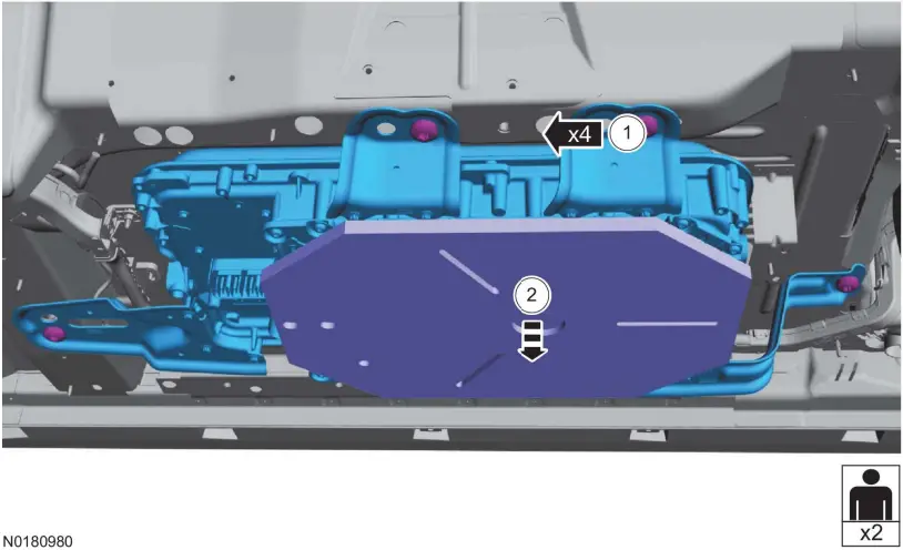 Ford 2020-2023 Escape Hybrid HV Battery Removal A17