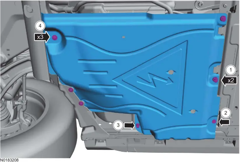 Ford 2020-2023 Escape Hybrid HV Battery Removal A24