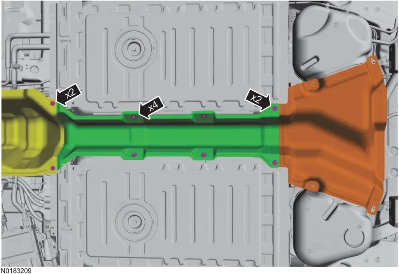 Ford 2020-2023 Escape Hybrid HV Battery Removal A25