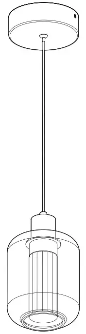 artika PDT1-CG-HD2BG Champagne Globe 1 Light LED Pendant - Cover