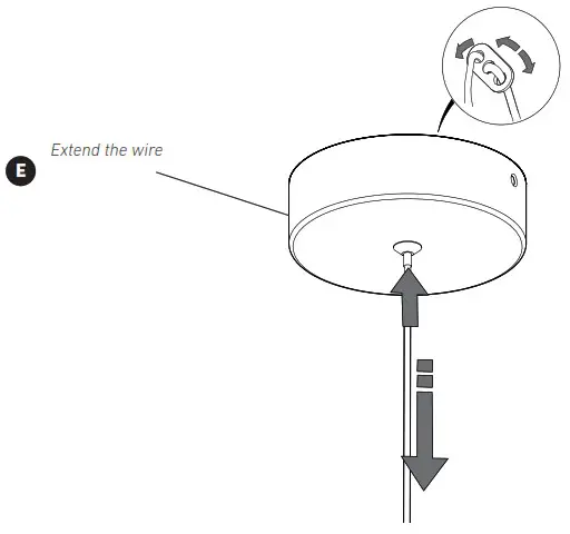 artika PDT1-CG-HD2BG Champagne Globe 1 Light LED Pendant - HEIGHT ADJUSTMENT 2