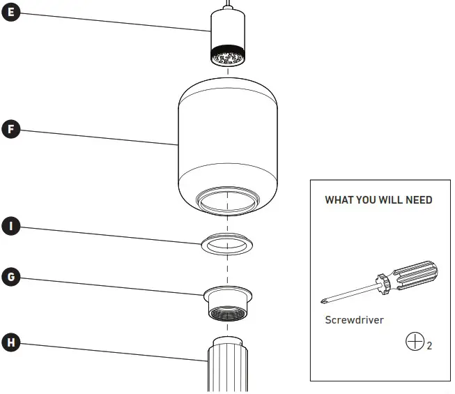 artika PDT1 CG HD2BG Champagne Globe 1 Light LED Pendant - STEP BY STEP INSTALLATION 2
