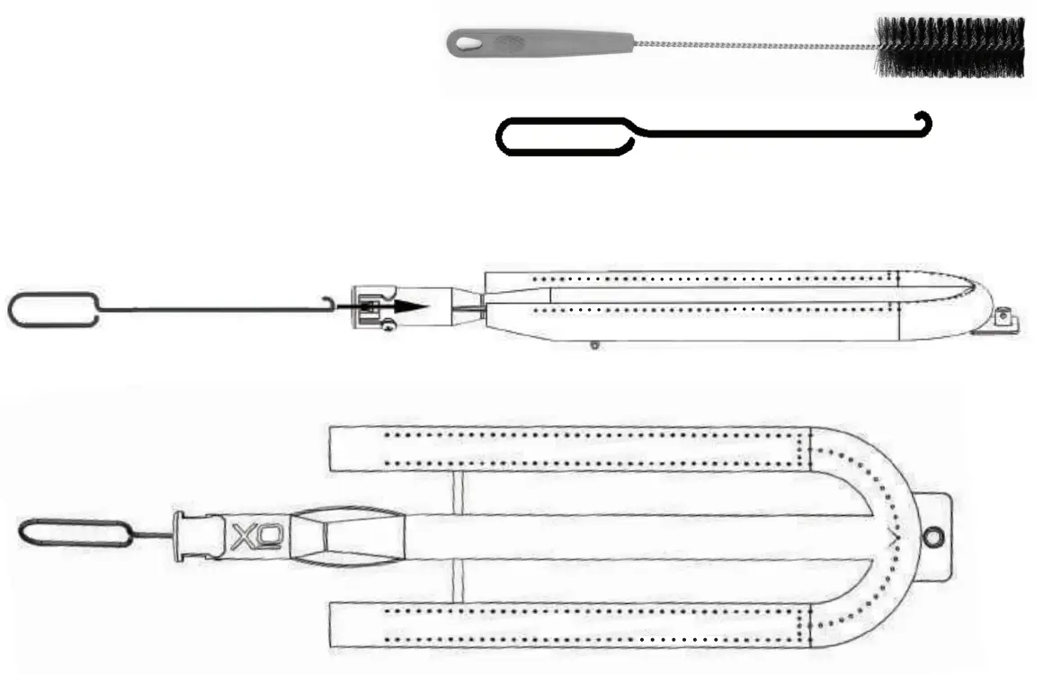 XOGRIDDLE30 30 Inch Built In Griddle - brush