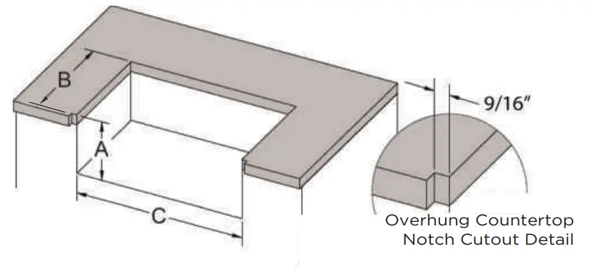 XOGRIDDLE30 30 Inch Built In Griddle - dimensions 1