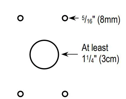 ENFORCER Bluetooth Single-Gang Keypad with Reader SK-B141-PQ User Manual - Drill Holes