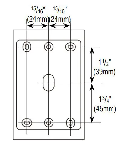 ENFORCER Bluetooth Single-Gang Keypad with Reader SK-B141-PQ User Manual - Mark Holes for Drilling