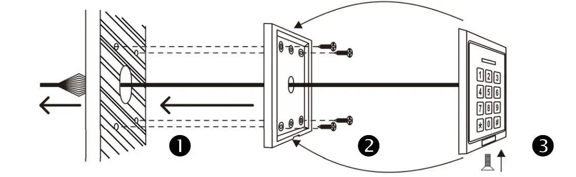 ENFORCER Bluetooth Single-Gang Keypad with Reader SK-B141-PQ User Manual - Mounting in wall