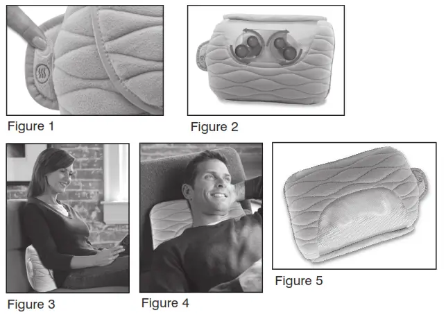 Homedics SP-20H Ultra Plush Shiatsu Massage Pillow with Heat - Instructions for Use