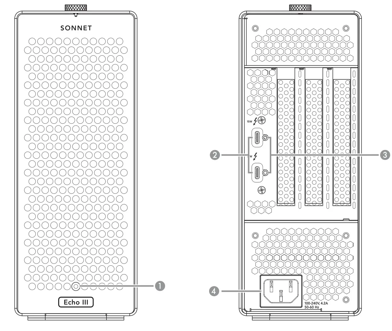 SONNET ECHO-3D-TB3 Echo III Desktop Thunderbolt 3 to PCIe Card Expansion System - Echo III Desktop Description
