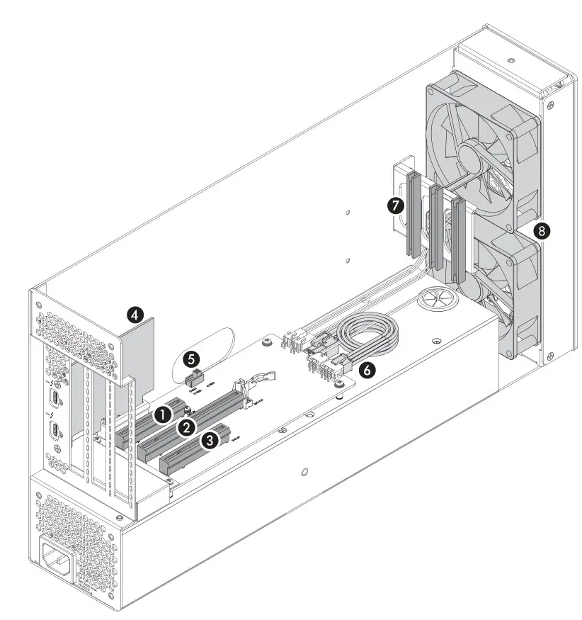SONNET ECHO-3D-TB3 Echo III Desktop Thunderbolt 3 to PCIe Card Expansion System - Echo III Module (Inner Assembly) 1-8