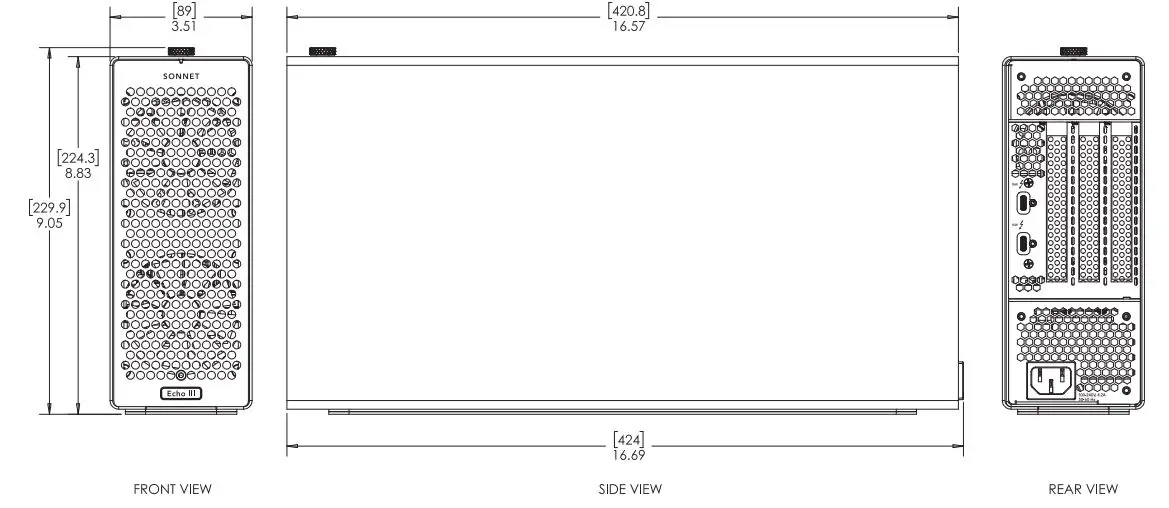 SONNET ECHO-3D-TB3 Echo III Desktop Thunderbolt 3 to PCIe Card Expansion System - overview