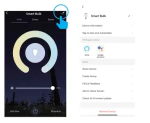 Kogan Smarterhome 10W Colour & Warm White Smart Bulb - Additional settings