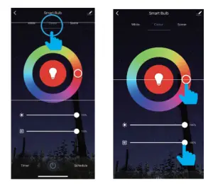 Kogan Smarterhome 10W Colour & Warm White Smart Bulb - “Colour” tab