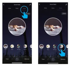 Kogan Smarterhome 10W Colour & Warm White Smart Bulb - Scene” tab