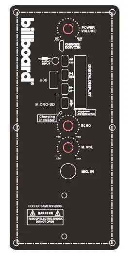 billboard BB2530 8 Inch Speaker fig1