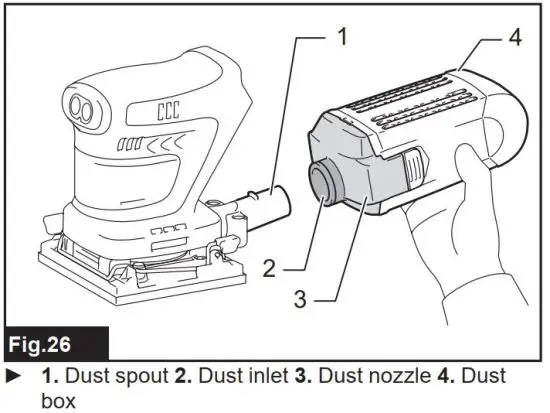 FIG 30 Installing and removing dust box