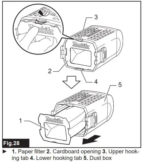 FIG 32 Replacing paper filter