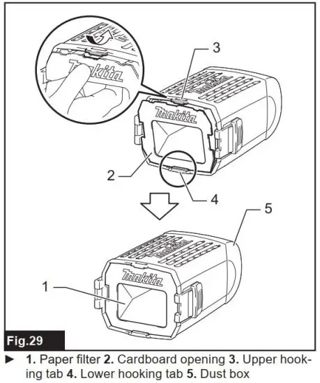 FIG 33 Replacing paper filter