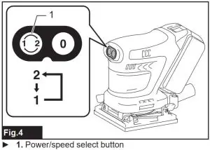 FIG 8 Changing the tool speed