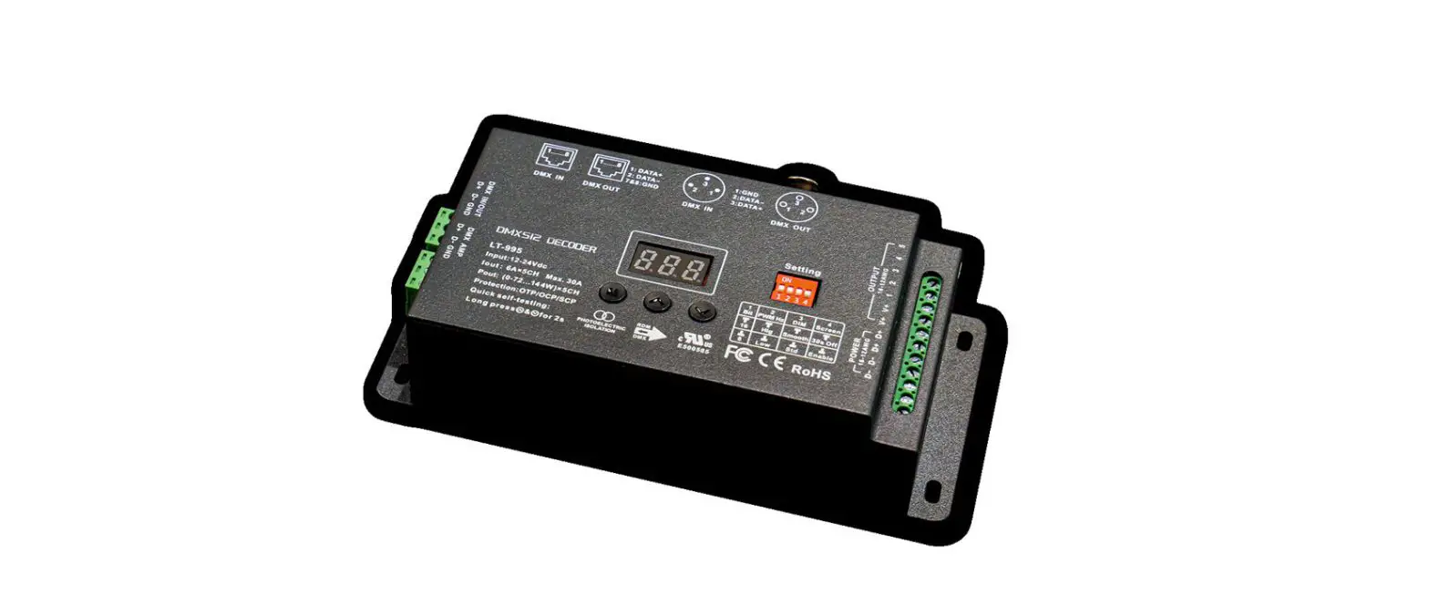 Gmlighting Dmx-lt-995 Dmx Rgbw Decoder Mounting Instructions