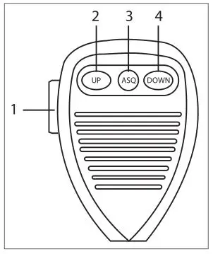 PNI Escort HP 8000L Multi Statndard CB Radio Station - MICROPHONE DESCRIPTION