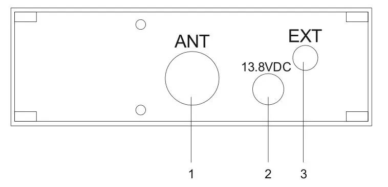PNI Escort HP 8000L Multi Statndard CB Radio Station - REAR PANEL DESCRIPTION