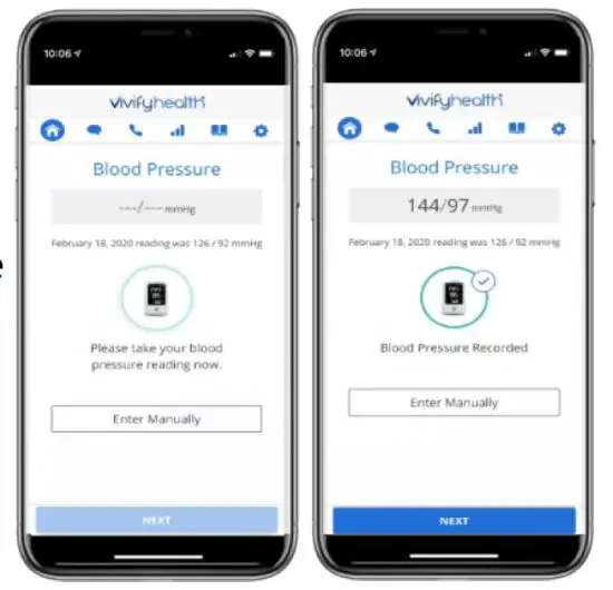 Vivify health 1500 Series Welch Allyn Blood Pressure fig2