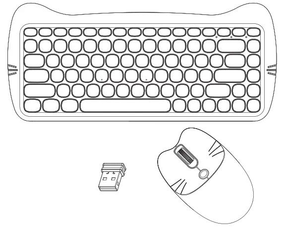 Shenzhen Sqt Electronics SMK 668M3AG RF2 4GHz Auto Link Keyboard and Optical Mouse