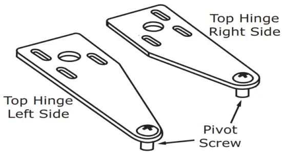 Install top hinge and door
