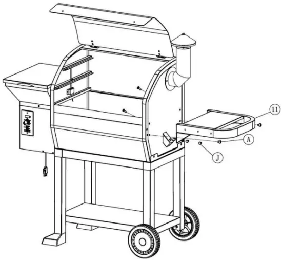 ATTACHING THE SMOKE STACK AND CHIMNEY CAP