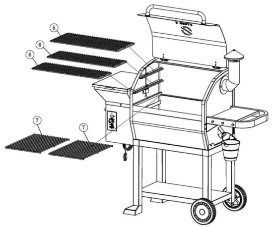 POSITIONING THE PORCELAIN GRILL AND WARMING RACK