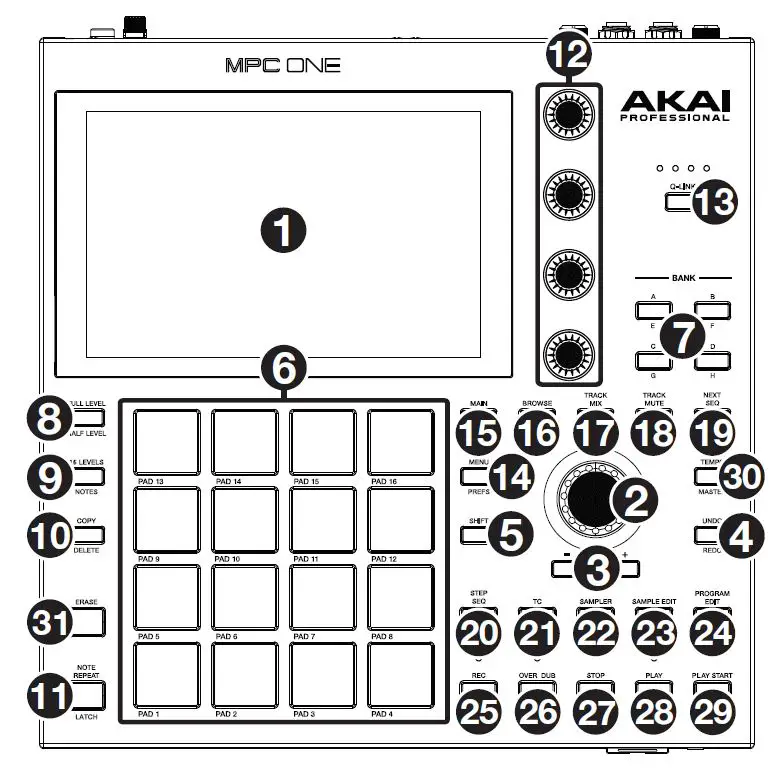 AKAI-PROFESSIONAL-92953-MPC-One-Standalone-MIDI-Sequencer-1