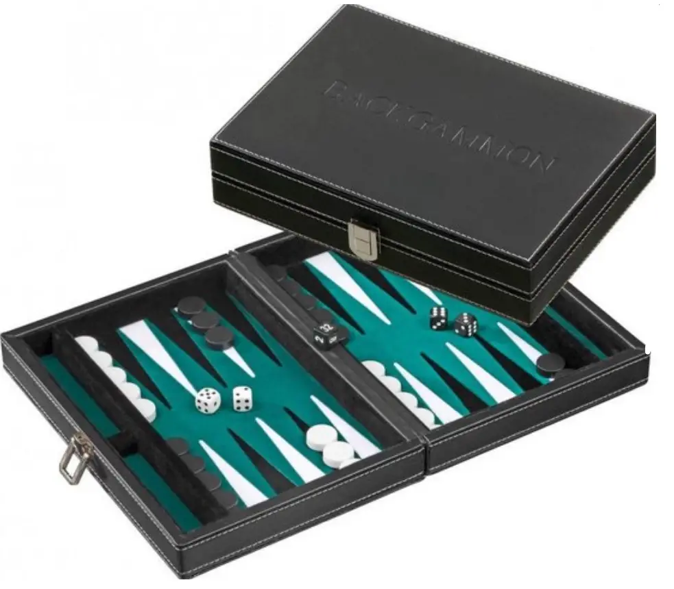 Philos-Spiele Backgammon Koffer Medium Standaard-FIG-PRO