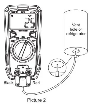 UNI-T Residential Multimeter User Manual - Temperature Measurement