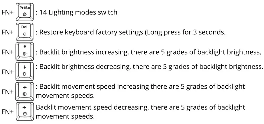 HAVIT KB869L Wireless Keyboard - LED Backlit Adjustment