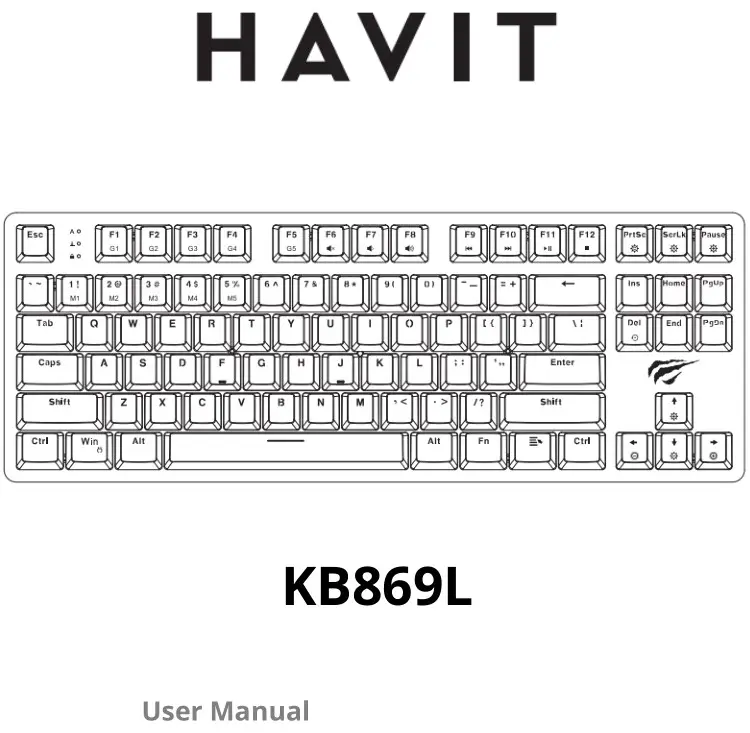 Havit Kb869l Wireless Keyboard User Manual Havit Kb869l Wireless Keyboard User Manual