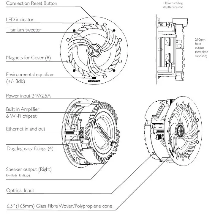 LITHE-AUDIO-06510 Pro-Series-Wi-Fi-Ceiling-Speakers-fig-3