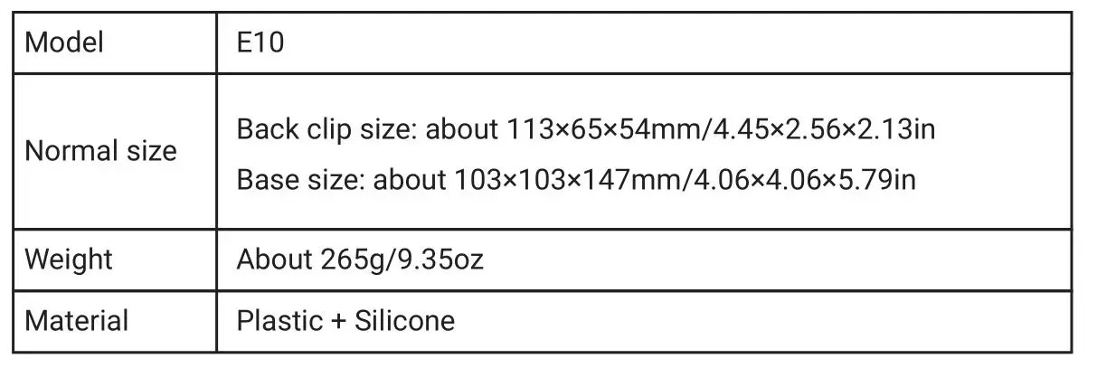 ACEFAST E10 Desktop Holder - Specifications