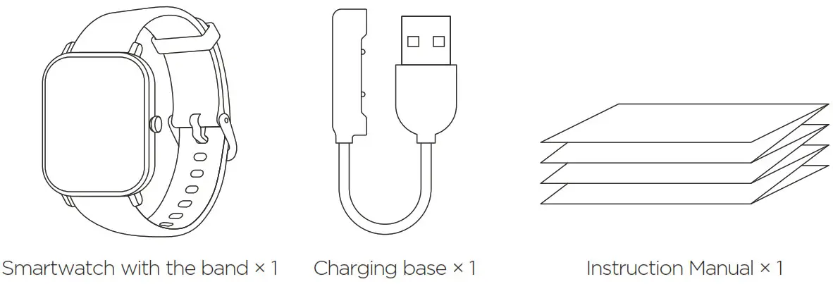 AMAZFIT Smart Watch -package contants