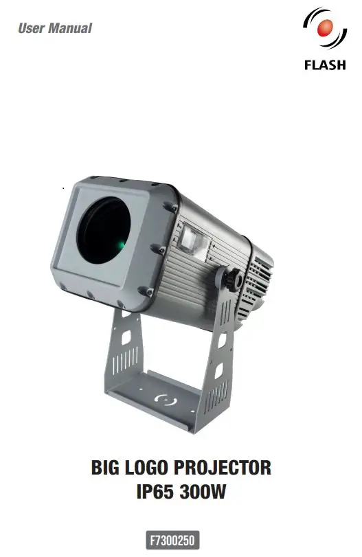 FLASH F7300250 High Power Logo Projector User Manual
