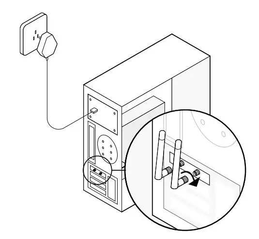 tp-link Archer T5E AC1200 Wi-Fi Bluetooth 4.2 PCIe Adapter - Connect the antennas to the adapter