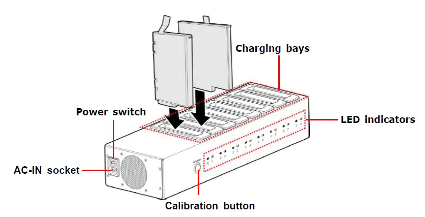 DURABOOK Z14I Rugged Laptop 8-Bay Battery Charger 3