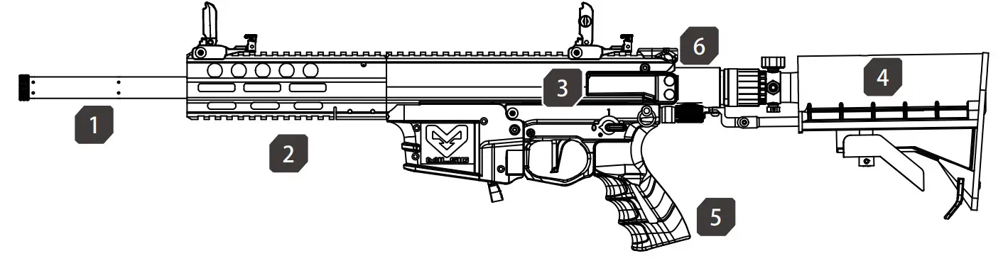 MILSIG M79 Series HPA Foam Dart Blaster - Figure 1